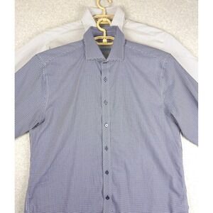 Lot of (2) TWILLORY Mens Performance Fabric Tailored Fit‎ Dress Shirts 17 34/35